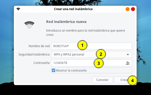 Crear red inalámbrica nueva