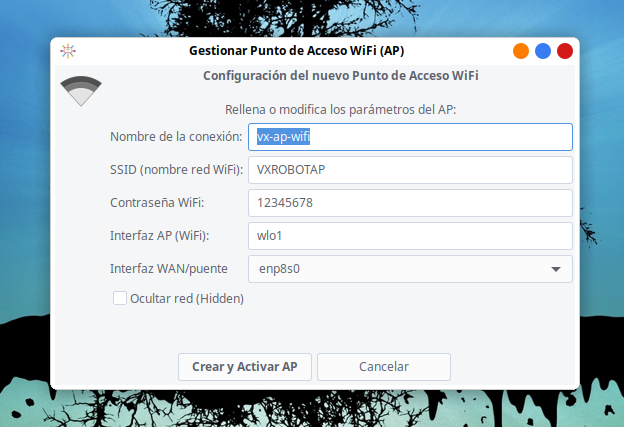 Crear Punto de Acceso WiFi